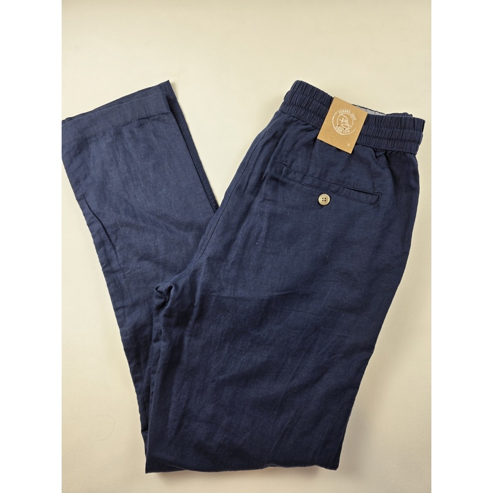 Panama Jack Pants Men's Navy Blue Chino Lightweight Sz S Linen Cotton NWT